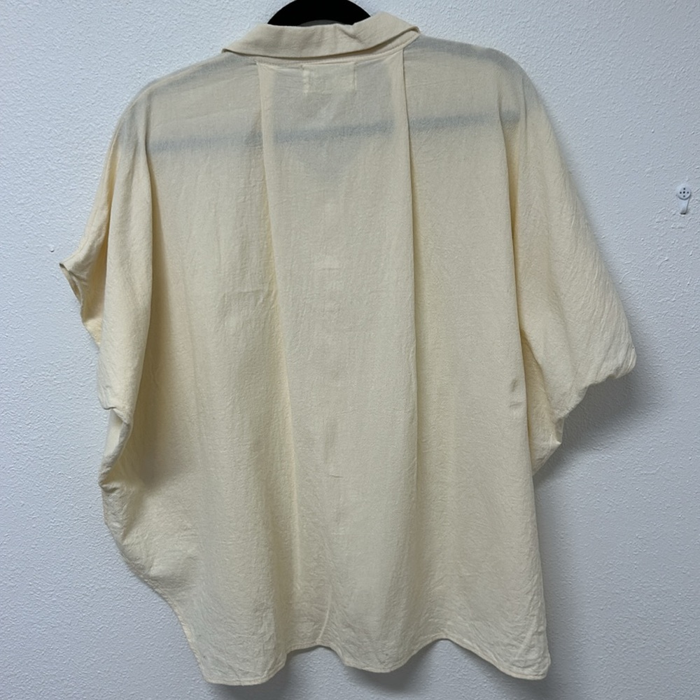Cropped Oversized Button Down Top From Bucket List - image 2